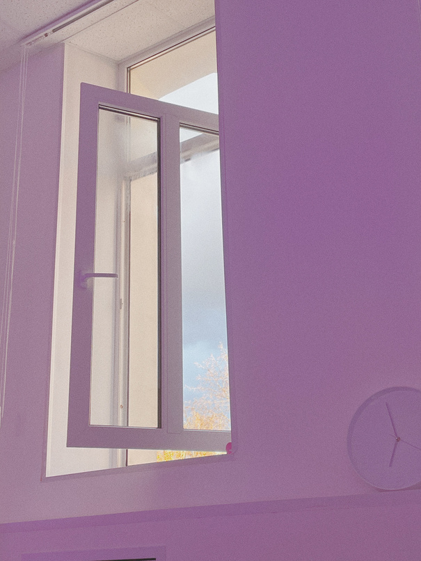 Open Window in Purple Room